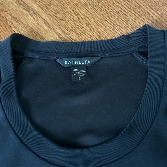 Athleta Pullover Sweatshirt Crew Neck Black Size S - Picture 3 of 4